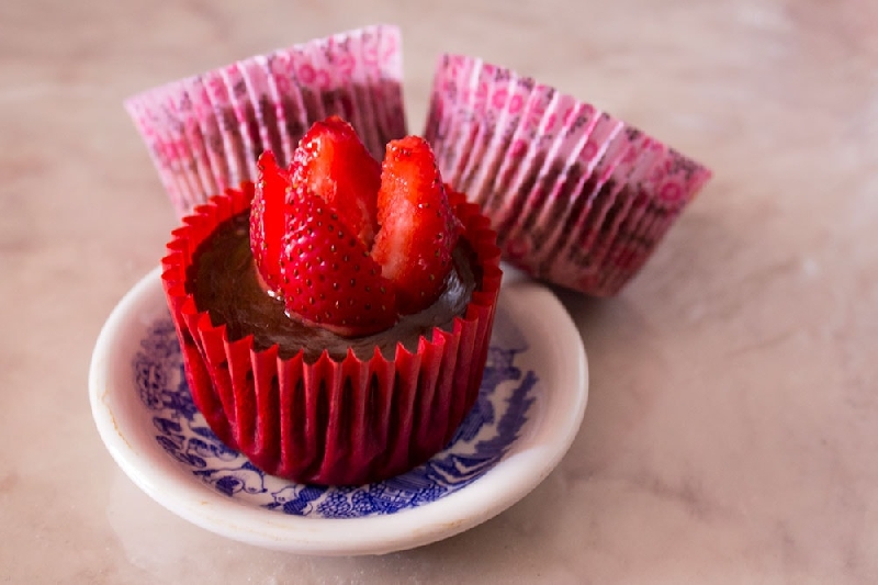 Postre de Cupcakes con Fresa