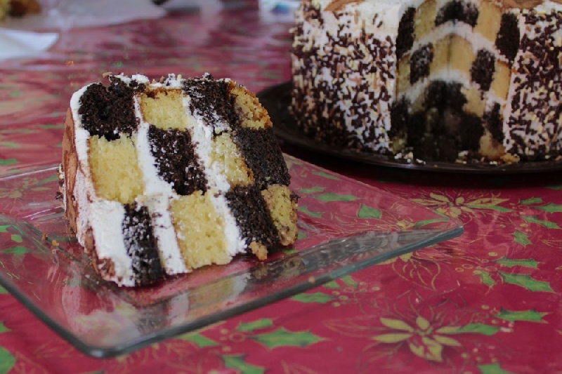 Postre de Pastel de Ajedrez