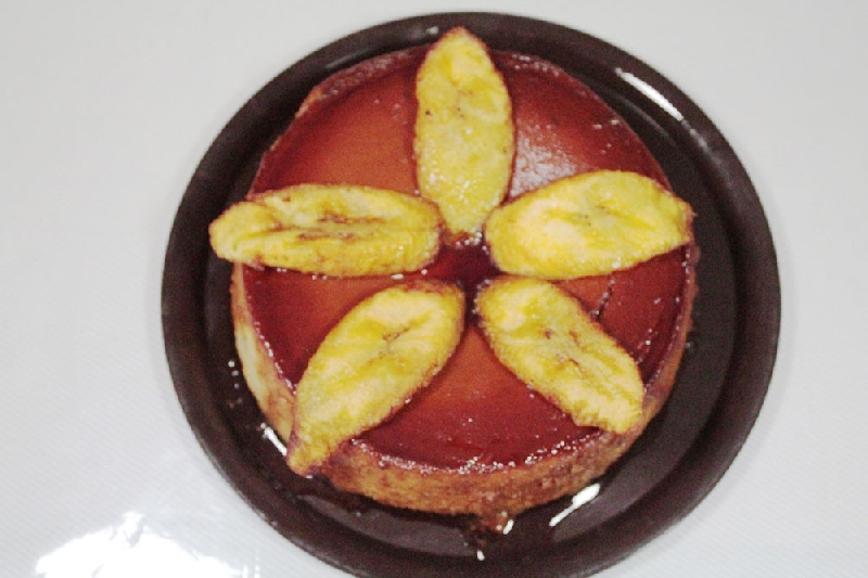 Postre de Flan de Plátano